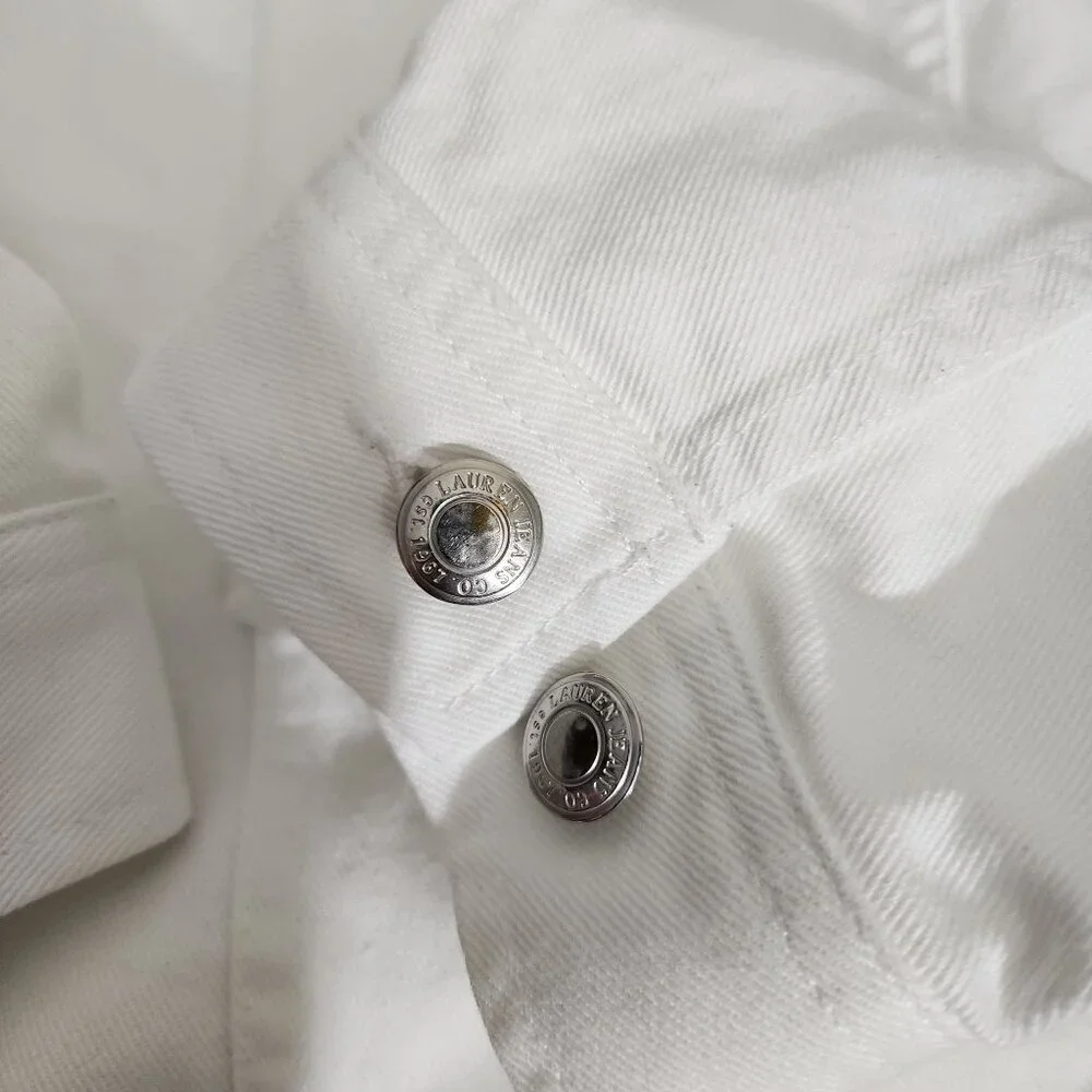 Ralph Lauren Jean Jacket 3X White - Picture 16 of 16